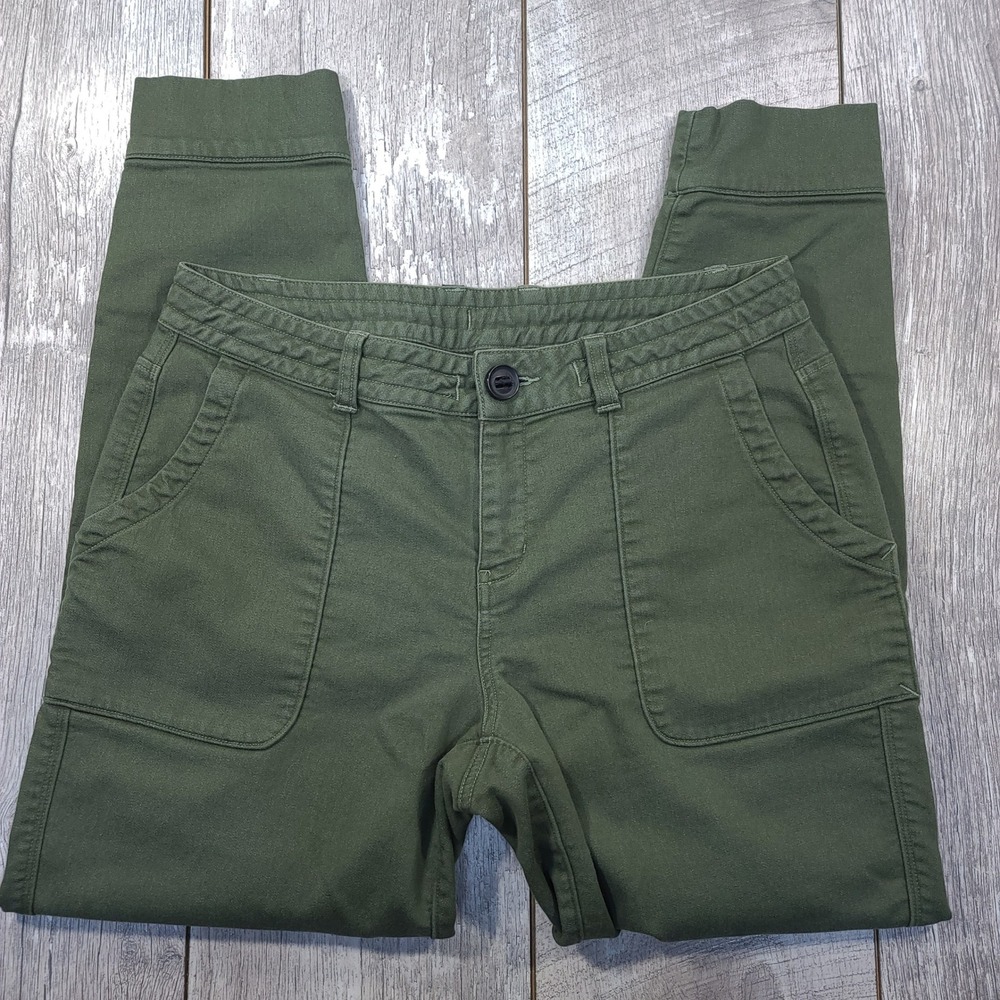 Mountain Hardwear Joggers Women 8 Green Utility Hiking Cargo Pants - Picture 3 of 8